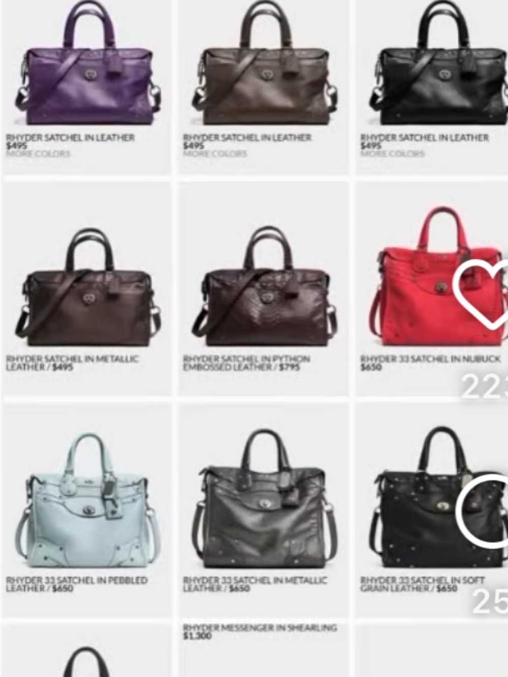 Coach Rhyder Satchel 32 Leather Top Handle or Crossbody Bag - Picture 15 of 15